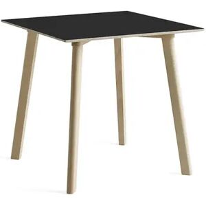 HAY CPH Deux 210 Table 75x75x73 cm - Untreated Solid Beech/Ink Black Laminate