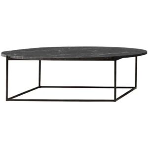 Wendelbo Circle Coffee Table Ø: 100 cm - Black Nero Marquina Marble/Black