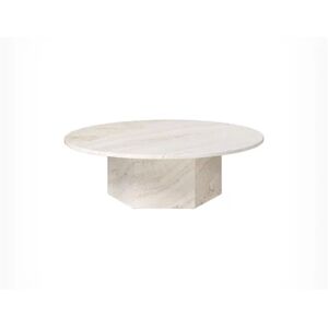 GUBI Epic Coffee Table Ø: 110 cm - White Travertine