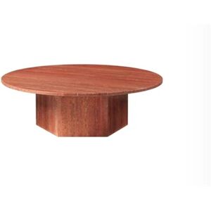 GUBI Epic Coffee Table Ø: 110 cm - Red Travertine