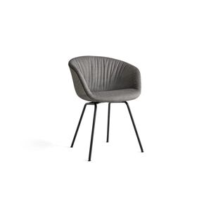 HAY AAC27 Soft About a Chair Spisebordsstol Fuldpolstret m. Armlæn SH: 46 cm - Black Powder Coated Steel/Remix 152
