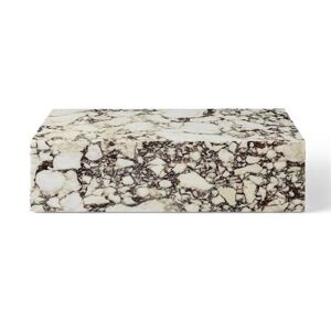 Audo Copenhagen Plinth Low H: 27 cm - Rose Calacatta Viola Marble