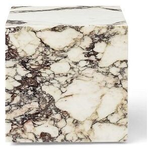 Audo Copenhagen Plinth Cubic H: 40 cm - Rose Calacatta Viola Marble