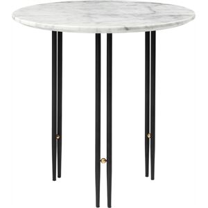 GUBI IOI sofabord Ø: 50cm - Black Semi Matt/White Carrara