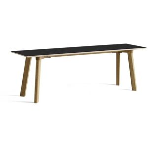 HAY CPH Deux 215 Bench 140x35x45 cm - Lacquered Solid Oak/Ink Black Laminate