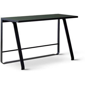 Bent Hansen Hemingway Skrivebord m. Opladerstation L: 120 cm - Sortlakeret Bøg/Conifer Green Linoleum