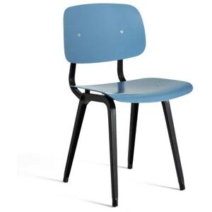 HAY Revolt Spisebordsstol SH: 46,5 cm - Black Powder Coated Steel/Azure Blue