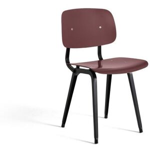 HAY Revolt Spisebordsstol SH: 46,5 cm - Black Powder Coated Steel/Plum Red