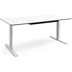 Paustian WD01 Work Desk 180x80 cm - White Laminate/White w. Black Edges