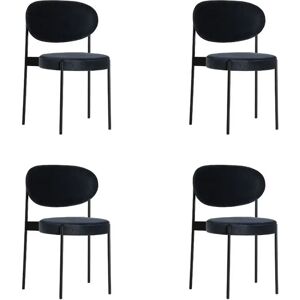 Verpan Series 430 Chair SH: 47 cm - Harald 182 Blue/Black 4 FOR 3 KAMPAGNETILBUD