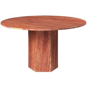 GUBI Epic Dining Table Ø: 130 cm - Red Travertine