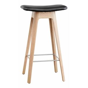 Andersen Furniture HC1 barstol SH: 67 cm - Sort Læder/Eg Hvidpigmenteret