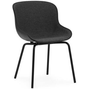 Normann Copenhagen Hyg Spisebordsstol Frontpolstret SH: 46 cm - Temple Sort/Stål