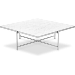 HANDVÄRK FURNITURE Coffee Table 90 Jubilæumsudgave L: 96 cm - Stainless Steel / White Marble