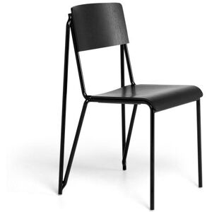 HAY Petit Standard Spisebordsstol SH: 47 cm - Black Powder Coated Steel/Black Stained