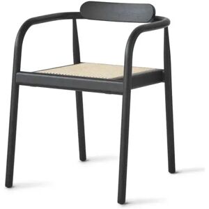 PLEASE WAIT to be SEATED Ahm Chair SH: 46,5 cm - Black/Cane