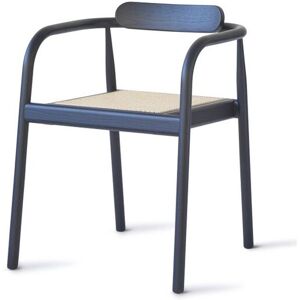 PLEASE WAIT to be SEATED Ahm Chair SH: 46,5 cm - Navy Blue/Cane