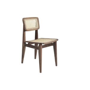 GUBI C Chair Dining SH: 43,5 cm - French Cane/American Walnut