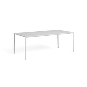 HAY New Order Table 100x200cm - Light Grey Powder Coated/Cloud Grey Linoleum