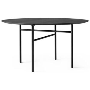 Audo Copenhagen Snaregade Dining Table Round Ø: 120 cm - Black Steel / Black Oak