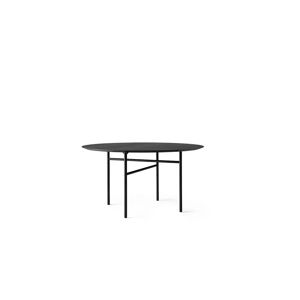 Audo Copenhagen Snaregade Dining Table Round Ø: 138 cm - Black Steel / Black Oak