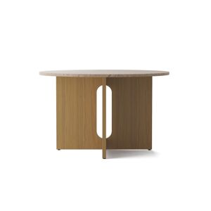 Audo Copenhagen Androgyne Dining Table Ø: 120 cm - Natural Oak/Kunis Breccia Sand