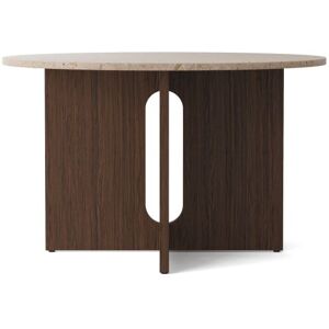 Audo Copenhagen Androgyne Dining Table Ø: 120 cm - Dark Stained Oak/Kunis Breccia Sand