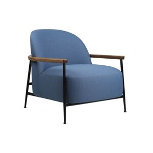 GUBI Sejour Lounge Chair Fully Upholstered W Armrest SH: 35 cm - Walnut / Mica 2501