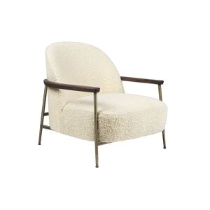 GUBI Sejour Lounge Chair Fully Upholstered W Armrest SH: 35 cm - Walnut / Agnello 001