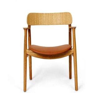 Bent Hansen Asger Stol M. Polstring H: 80 cm - Eg, Olieret / Zenso 2 223 Cognac Læder