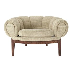 GUBI Croissant Lounge Chair SH: 46 cm - Walnut / Dedar Smila