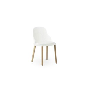 Normann Copenhagen Allez Chair Upholstery Oak Indoor SH: 45,5 cm - White / Canvas