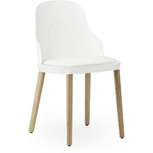 Normann Copenhagen Allez Chair Upholstery Oak Indoor SH: 45,5 cm - White / Ultra Leather