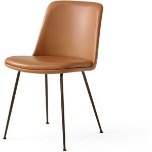 &Tradition HW9 Rely Chair SH: 48 cm - Cognac Silk Leather/Bronzed Base