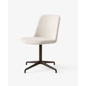 &Tradition HW13 Rely Chair SH: 48 cm - Serafino Lino/Bronzed Base