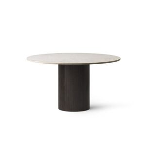 Vipp 494 Cabin Round Table Ø: 130 cm - Dark Oak / Beige Marble