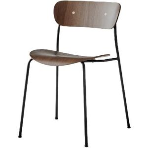 &Tradition Pavilion Chair AV1 SH: 46 cm - Lacquered Walnut/Black