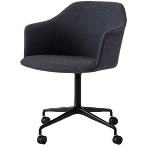 &Tradition HW50 Rely Chair w. Wheels SH: 45,5 cm - Re-Wool 198 / Black Base