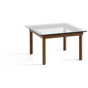 HAY Kofi Table 60x60 cm - Solid Walnut / Clear Glass