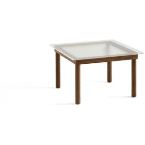 HAY Kofi Table 60x60 cm - Solid Walnut / Clear Redded Glass