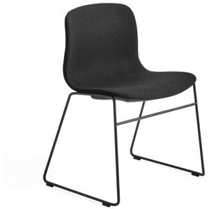 HAY AAC 09 About A Chair SH: 46 cm - Black Powder Coated Steel/Steelcut 190