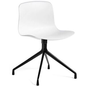 HAY AAC 10 About A Chair SH: 46 cm - Black Powder Coated Aluminium/White