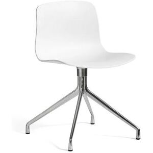 HAY AAC 10 About A Chair SH: 46 cm - Polished Aluminium/White