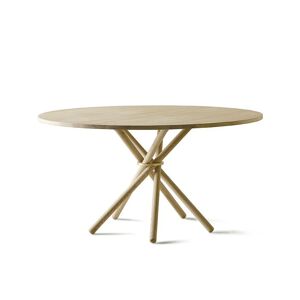 Eberhart Furniture Hector 140 Dining Table Ø: 140 cm - Light Oak/Brass