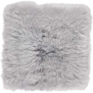 Natures Collection Seat Cover New Zealand Sheepskin Long Wool Square 37x37 cm - Light Grey