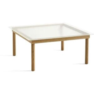 HAY Kofi Table 80x80 cm - Solid Oak / Clear Reeded Glass