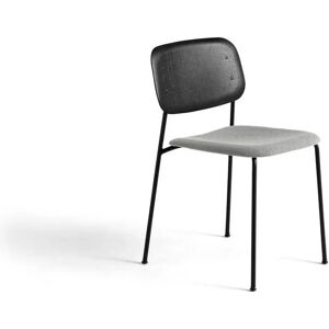 HAY Soft Edge 40 Chair w. Seat Upholstery SH: 47,5 cm - Steelcut Trio 124/Black Stained/Black Powder Coated Steel