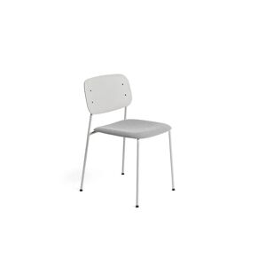 HAY Soft Edge 40 Chair w. Seat Upholstery SH: 47,5 cm - Steelcut Trio 133/Soft Grey Stained/Soft Grey Powder Coated Steel