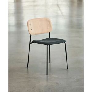 HAY Soft Edge 40 Chair w. Seat Upholstery SH: 47,5 cm - Remix 173/Lacquered Oak/Black Powder Coated Steel