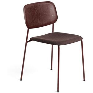 HAY Soft Edge 40 Chair w. Seat Upholstery SH: 47,5 cm - Remix 373/Fall Red Lacquered/Fall Red Powder Coated Steel